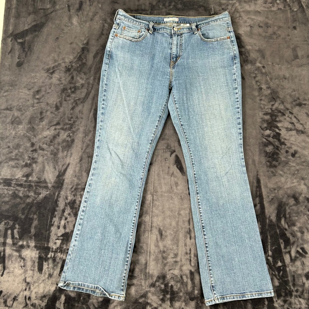 Levi's 515 Boot Cut Jeans Women 14M Blue Stretch Denim Mid Rise Y2K